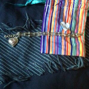 Brighton Silver Heart Charm Bracelet